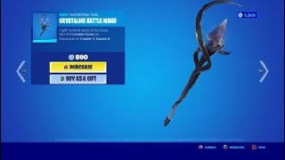 CRYSTALINE BATTLE WAND “HARVESTING TOOL” RARE 800 V BUCKS  FORTNITE CHAPTER 2 SEASON 6 [upl. by Ajnek460]