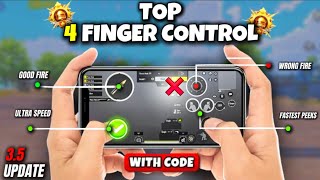 4 Finger Control Claw Pubg Mobile🔥• Best 4 Finger Control Claw Settings  PUBGBGMI CONTROL CODES✅❌ [upl. by Rose682]