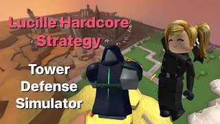 OUTDATED Lucille Hardcore Strategy Grind Read Description  Roblox Tower Defense Simulator [upl. by Asiaj856]