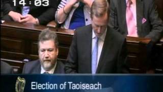 Taoiseach Enda Kenny elected in Dáil  09032011 [upl. by Baal]