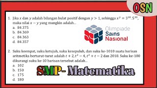 LATIHAN SOAL OSN OLIMPIADE MATEMATIKA SMP MATEMATIKA DASAR 2024 [upl. by Motteo]