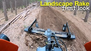 Grooming Trails with a Tractor Landscape Rake my first impressions [upl. by Tallou]