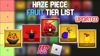 Haze Piece Fruit Tier List  Roblox Tier Lists [upl. by Alek]