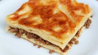 Su böreği lezzetinde SODALI KIYMALI TEPSİ BÖREĞİ Tarifi  Kıymalı Börek kıymalı börek [upl. by Netsirhk]