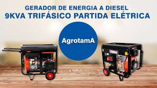 Gerador de Energia a Diesel 9kva Trifásico 110v220v Partida Elétrica [upl. by Sibylle214]