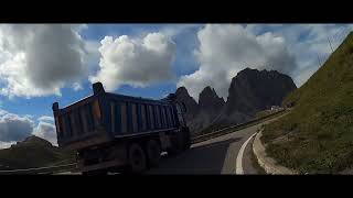 20240910 Passo Sella from Canazei Dolomites BMW GS [upl. by Mor603]