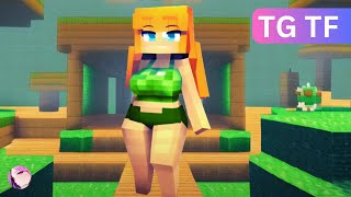 TG TF Steve to Alex  Minecraft  Transformation  Gender Bender [upl. by Melly508]