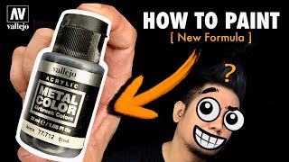 HOW to airbrush the NEW Formula Vallejo Metal Color  2021  Vallejo Color [upl. by Nraa]