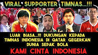 LUAR BIASA DUKUNGAN SUPPORTER KPD TIMNAS INDONESIA DI QATAR GEGERKAN DUNIA SEPAK BOLA [upl. by Acirfa195]