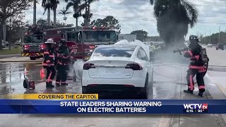 Florida battling lithiumion battery fires as electric vehicles [upl. by Padegs]