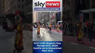 NYC LIVE Hispanic Day Parade NYC 2024 Desfile de la Hispanidad New York  Sky News Pakistan [upl. by Flodnar264]