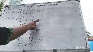 Std11 4Matrices Exercise 44Q56 Write Transpose of Transpose of matrix A Math 1 [upl. by Nilloc101]