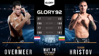 JAY OVERMEER vs TEODOR HRISTOV FULL FIGHT GLORY 92 [upl. by Ennoved]