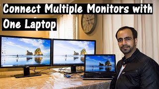 How to Connect Multiple Display Monitors with One PC and Settings [upl. by Yatnwahs890]