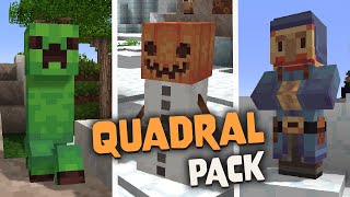 Quadral Texture Pack for Minecraft 119  Cartoon Pack  Bedrock amp Java [upl. by Loutitia]