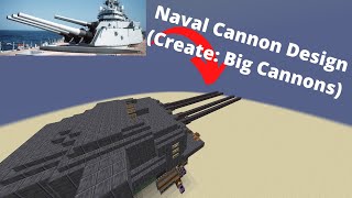 HUGE autoloader Naval Gun in Create Big Cannons  Design by AllenAlien [upl. by Ervine]