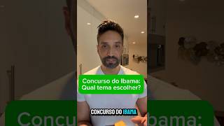 Concurso do Ibama qual tema escolher [upl. by Nirhtak]