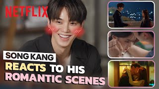 Song Kang reacts to kiss scenes and pickup lines from his own romance dramas ENG SUB [upl. by Saucy]