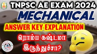 TNPSC AE 2024  MECHANICAL ANSWER KEY  Detailed Explanation  AE EXAM ANSWER KEY EXPECTED CUTOFF [upl. by Naved972]