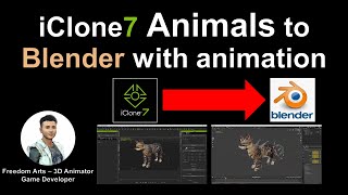 iClone Animals to Blender with animation [upl. by Newberry]