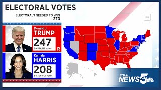 Former President Donald Trump leads in electoral votes Tuesday night [upl. by Dave]