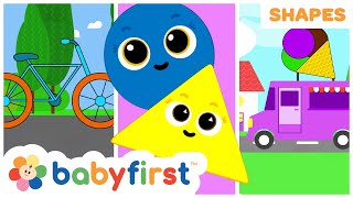 Shapes School  Educational videos for kids  Learning Shapes  Ice Cream amp More  BabyFirst TV [upl. by Onateag]