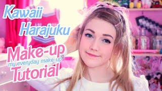 ♡ KAWAII HARAJUKU MAKEUP TUTORIAL ♡  My Everyday Makeup  Abipop ♪ [upl. by Eedahs]