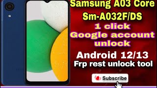 Samsung a03 frp bypass  Samsung a03 frp unlock tool  Samsung a03 frpgooglechachafrpbypass [upl. by Courtund]