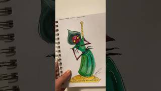 Drawtober Week 6 Monster 👉🏼 The Flatwoods Monster — drawtober2024 flatwoodsmonster [upl. by Malilliw]