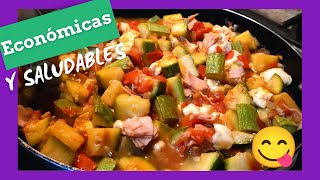 CALABACITAS A LA MEXICANA con jamón y queso 🥒🍅🧅 [upl. by Aivlis840]