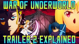 War of Underworld Trailer 2 EXPLAINED  Gamerturk Sword Art Online Alicization [upl. by Gnad]