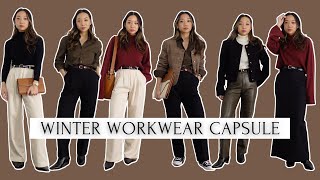 Winter Workwear Capsule Wardrobe  Smart Casual Office Outfits [upl. by Chamberlain541]