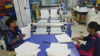 Non woven fabric roll cutting machine shivam machinery delhi [upl. by Olracnaig]