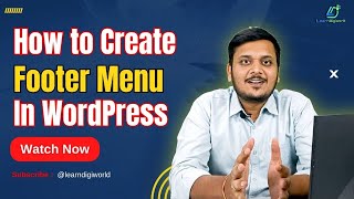 How To Create Footer Menu In Wordpress  Wordpress menu [upl. by Ahsiral]