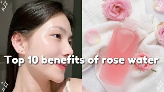 Top 10 benefits of rose water [upl. by Nnov]