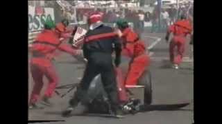 tj13TV presents  F1 Monaco 1991 Alex Caffi´s massive crash [upl. by Marysa]