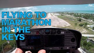 Flight to Marathon Airport in the Keys from Pompano  Beautiful Views [upl. by Schlesinger181]