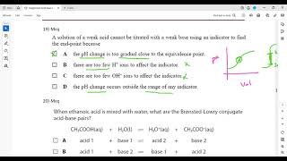 Acid Base Equilibria MCQ doubts IAL A2 Chemistry Unit 4 Lecture 6 part f [upl. by Ecinahc620]