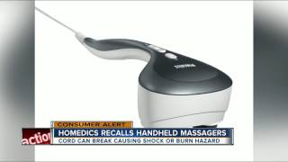 Homedics recalls massagers due to electric shock burn hazards [upl. by Enamrahs]