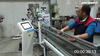 Medical tube extrusion line with bubble production startup [upl. by Calysta]