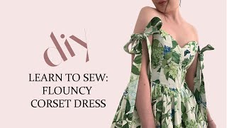 DIY Sew a Flouncy Corset Dress [upl. by Elberta]