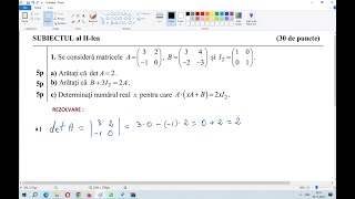 Rezolvări  Model Bacalaureat 2024 – Matematică – Tehnologic [upl. by Landes]