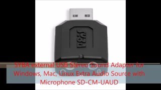 SYBA external USB Stereo Sound Adapter [upl. by Sarkaria]