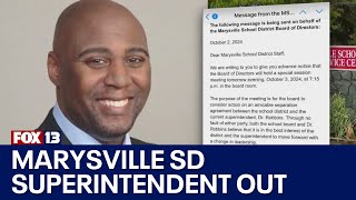 Marysville School District parts ways with superintendent  FOX 13 Seattle [upl. by Rockel]