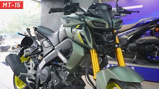 Yamaha MT15 New Model 2024 Detailed Review  Price amp All Colors  Mileage  Cyber Green [upl. by Nilcaj]