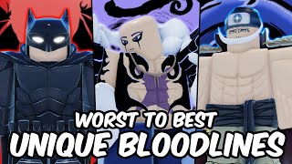 EVERY Unique Bloodline RANKED From WORST To BEST  Shindo Life Bloodline Tier List [upl. by Ada374]