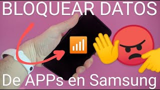 📱📶❌ Como RESTRINGIR el USO de DATOS o WIFI en APLICACIONES en SAMSUNG FÁCIL y RÁPIDO [upl. by Aleik394]