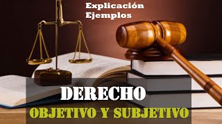 Derecho Objetivo y Subjetivo explicación y ejemplos [upl. by Arykahs]