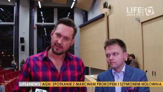 URSS TV  Marcin Prokop i Szymon Hołownia na AGH  o „Bóg kasa i rocknrollquot  Wywiad [upl. by Ekralc]