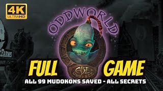 Oddworld Abes Oddysee PC 100 Gameplay Walkthrough FULL GAME 4K60ᶠᵖˢ🔴 [upl. by Adlesirc]